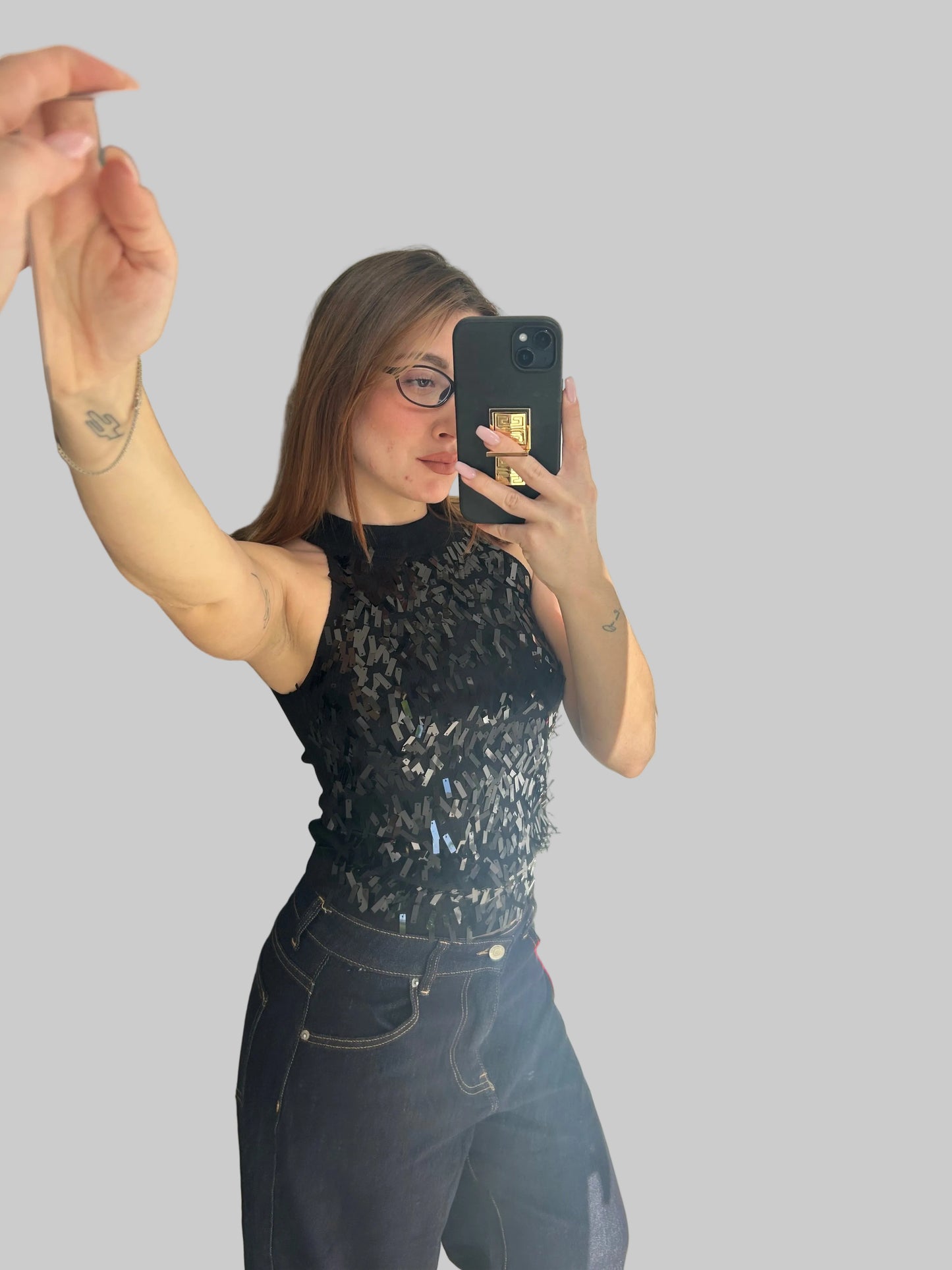 Top Halter con Paillettes