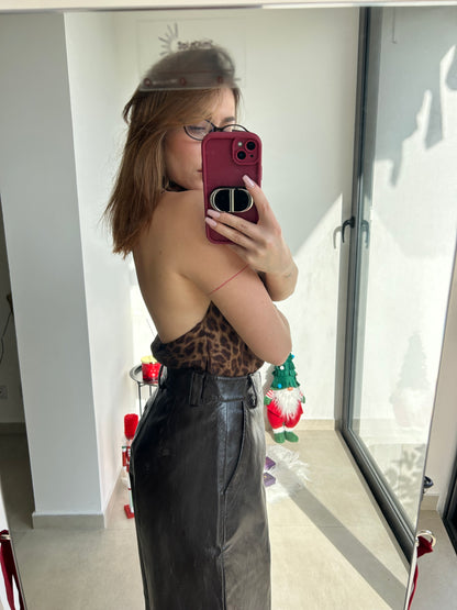 Top Asimmetrico Animalier