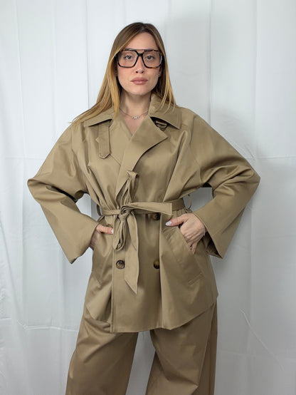 Trench con Sciarpa