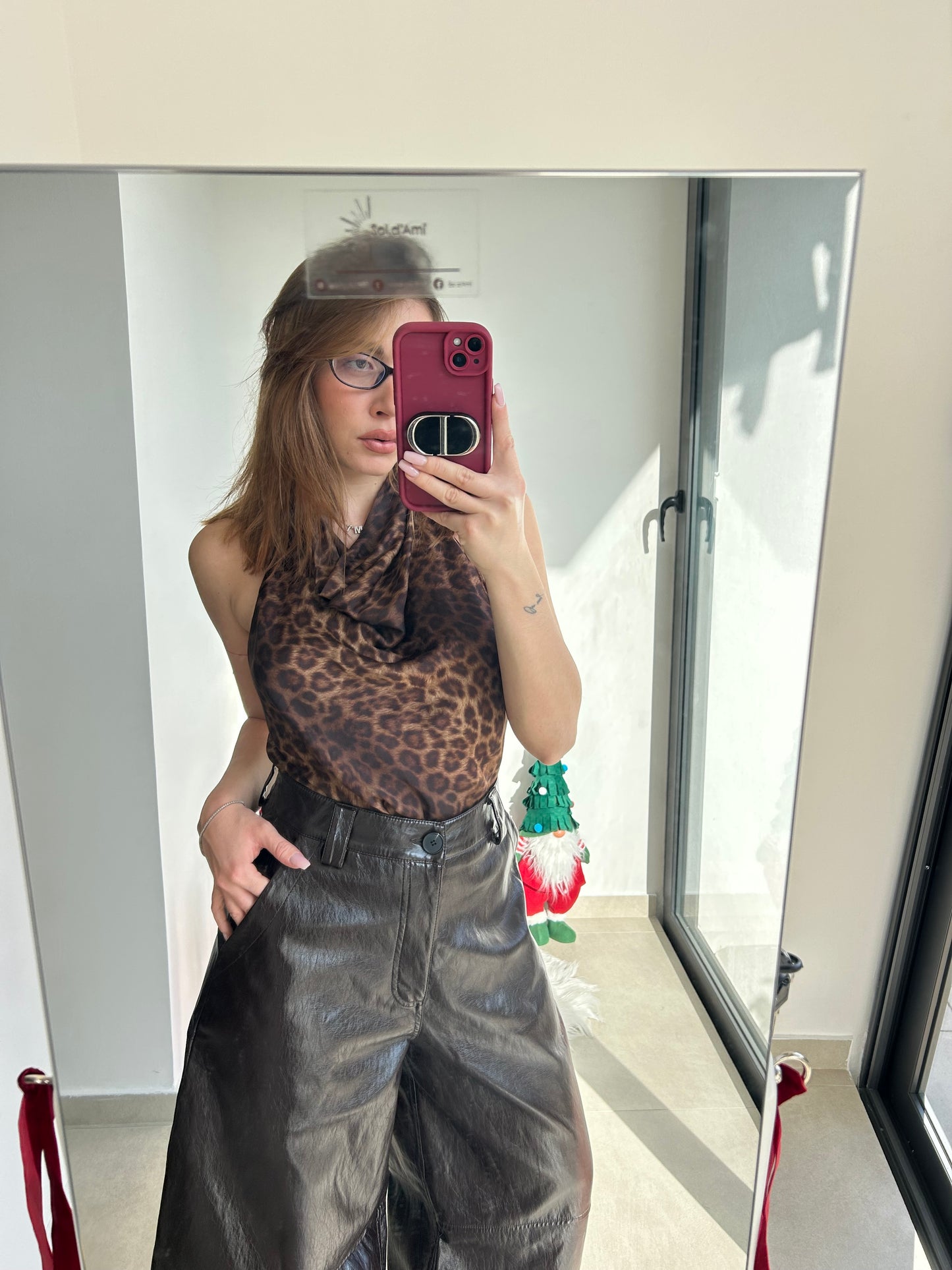 Top Asimmetrico Animalier