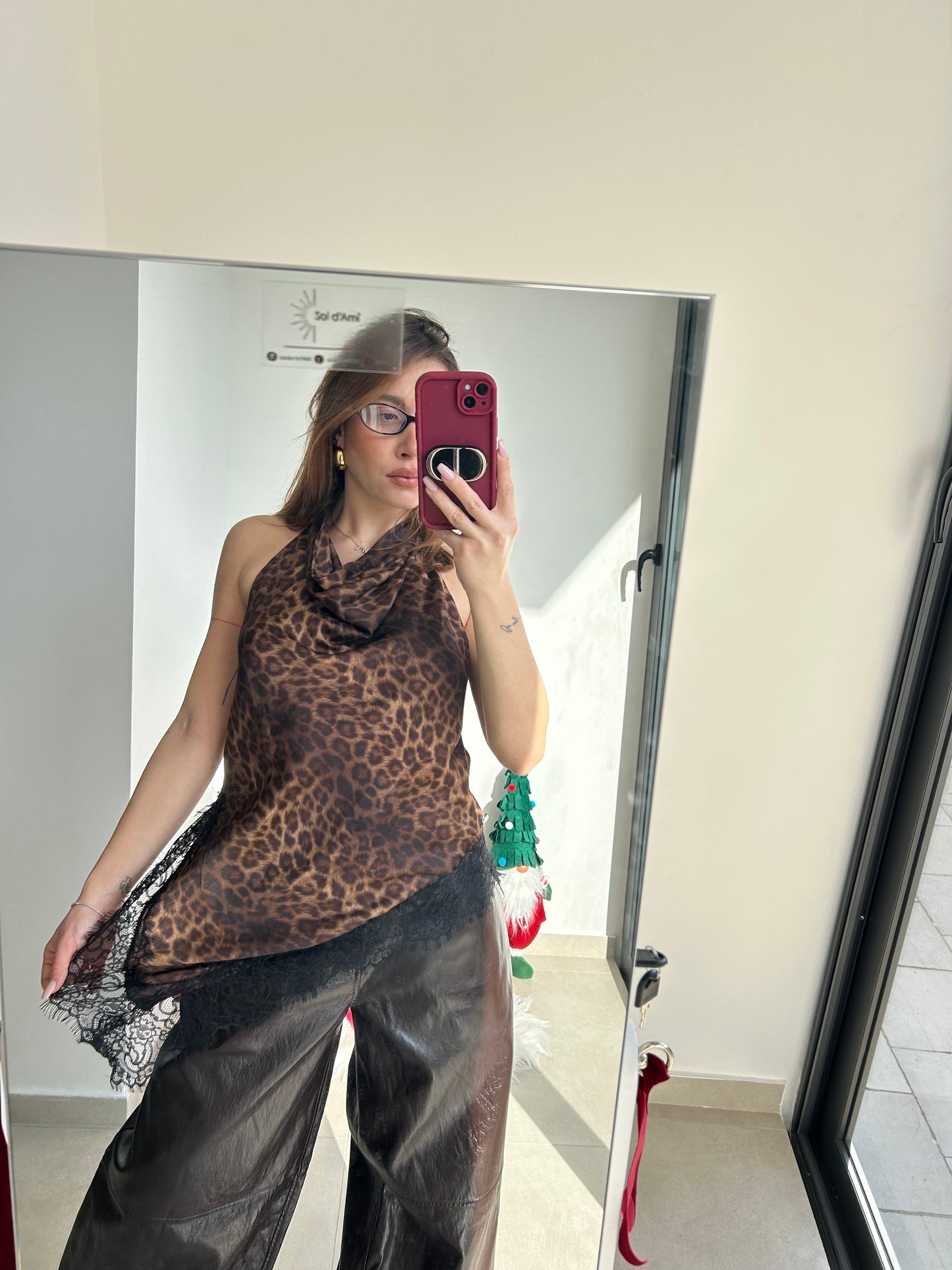 Top Asimmetrico Animalier