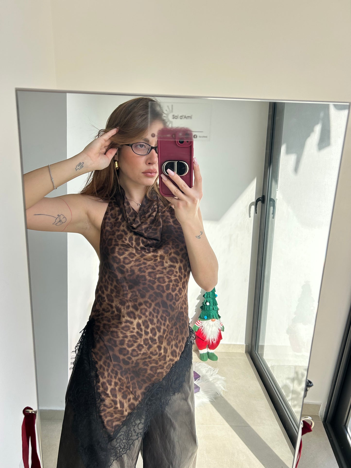 Top Asimmetrico Animalier