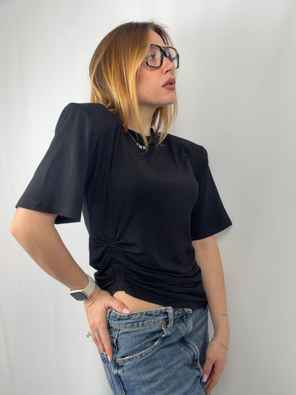 T-Shirt Arricciata&Spalline