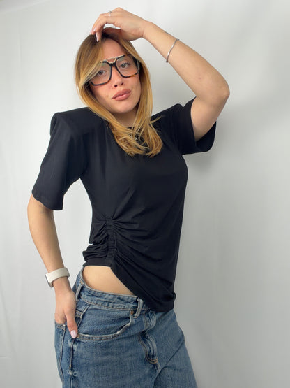 T-Shirt Arricciata&Spalline