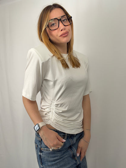 T-Shirt Arricciata&Spalline