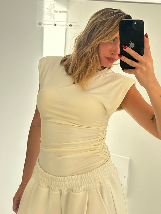 T-shirt spalline imbottite