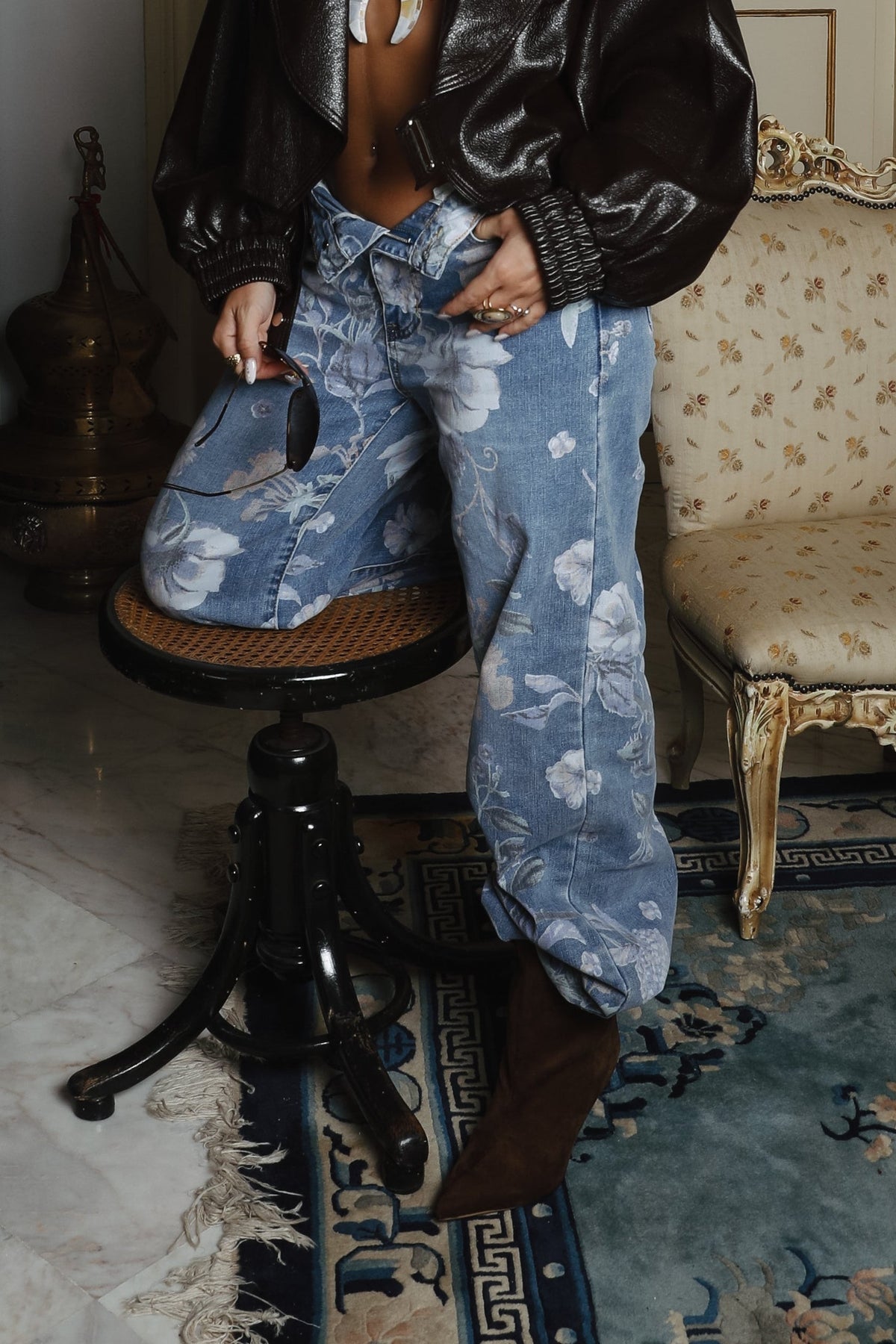 Jeans Fiori Chiari