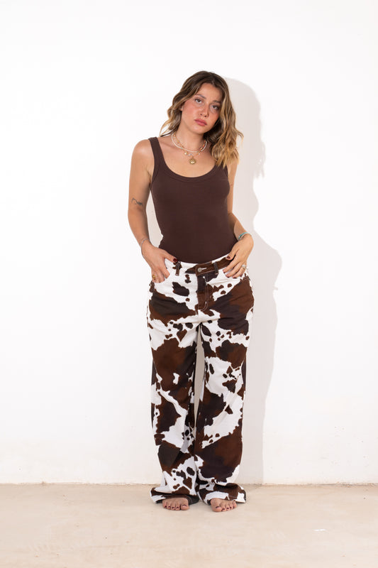 Jeans Cow Print