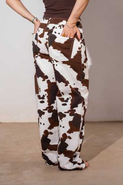 Jeans Cow Print