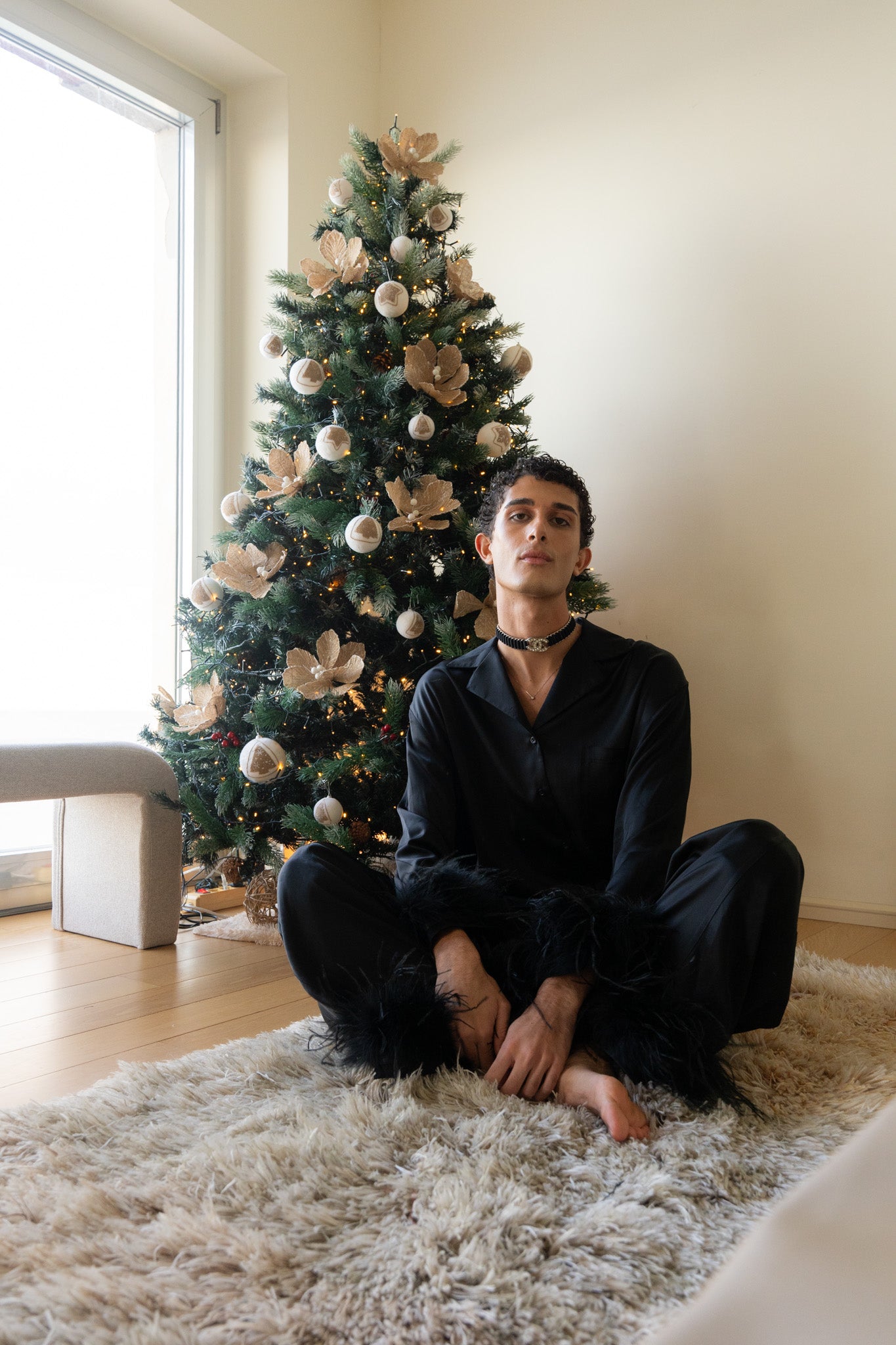 Camicia Plumage nera by Lumina