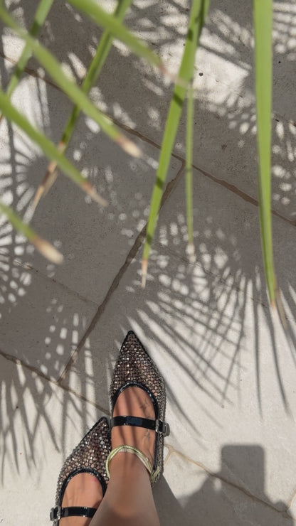 Ballerina a rete con strass