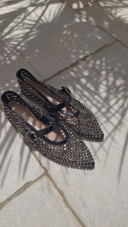 Ballerina a rete con strass